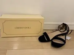 Liberty Doll リバティードール　フラットストラップサンダル　ブラック