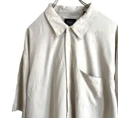 無地　huggar collections 半袖シャツ　ベージュ　XL
