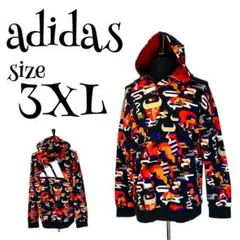 【入手困難品】【3XL】adidas♡アディダス 総柄 パーカー メンズ