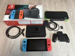 未対策　Nintendo Switch 青/赤 Joy-Con 本体＋オマケ二つ