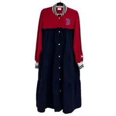 新品　LOWRYS FARM MLB/スタジャンコンビワンピース REDSOX 新品 LOWRYS FARM MLB/スタジャンコンビワンピース REDSOX