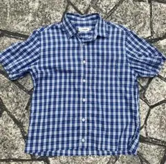 City boy トロイ 短丈ボックス ブルー チェックシャツ ノームコア