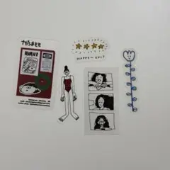 ナガシまモモ　ステッカー　名刺