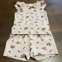 【1度のみ着用】BELLWINK チェリー柄 ベビー キッズ セットアップ 80