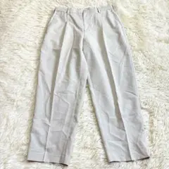 6519 美品✨ジーユー ドライワイドテーパードイージーアンクルパンツ M 薄手