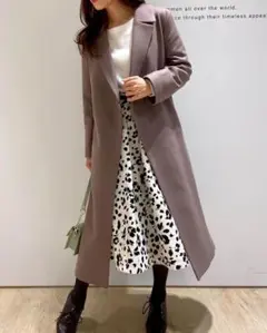 ベルテッドロングコート