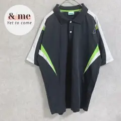 prince プリンス　半袖ポロシャツ　ロゴワッペン　ネオンカラー　メンズM