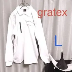 gratex メンズ襟付きシャツ、長袖、ファスナーポケット
