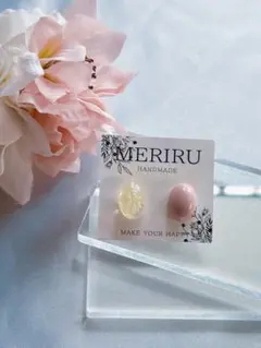 【匿名配送】本物のお花が入った ピアス　イヤリング