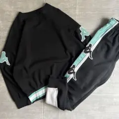 Kappa　カッパ　RIB LINE SWEAT　セットアップ　刺繍ロゴ　バンダ