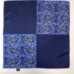 美品　Paul Stuart ポールスチュアート　ポケットチーフ　青　ペイズリー