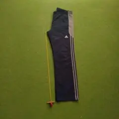 adidas【涼しい：夏物：ジャージズボン、紺色：CLIMALITE素材】