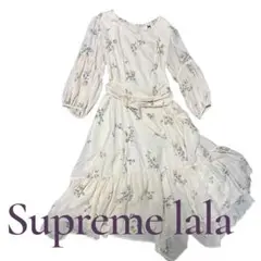 Supreme lala 花柄長袖ワンピース