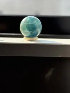 虹入り◎まるで海底のようなブルーグリーンフローライトのスフィア