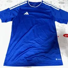 新品 アディダス adidas メンズ半袖サッカーシャツ L 青