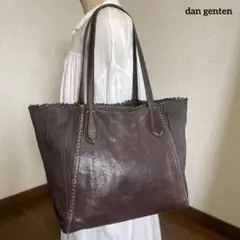 ◇ dan genten ダンゲンテン レザーショルダーバッグ ダークブラウン◇