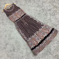 シンプリシテェ✨ノースリーブマキシワンピース インド製 エスニック柄 ペイズリー