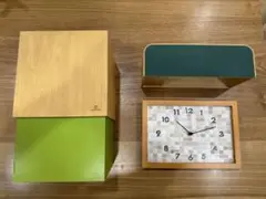 掛け時計 ティッシュケース ゴミ箱 3点セット