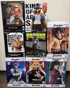 プライズフィギュアセット　全8種 ドラゴンボール ワンピース 鬼滅 ダンダダン