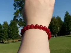 【夏色アクセサリー】ガーネット　ブレスレット
