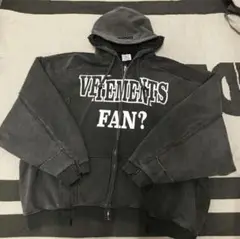 VETEMENTS FAN 23 ZIPUP HOODIE