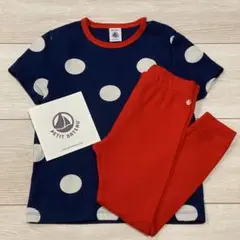 PETIT BATEAU 36m/95cmドットTシャツ&パンツ　上下セット
