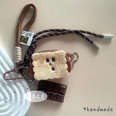 じゃらじゃらキーホルダー ポーチ ストラップ チョコ カラビナ ビスケット