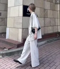 【パルクロ限定】（PONてら企画）テックリネンワイドパンツ