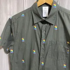m4 Disney レインボーミッキー柄シャツ