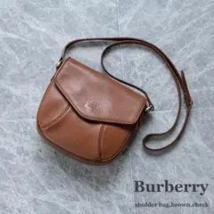 【Burberrys】ショルダーバッグ ノバチェック ブラウン レザー