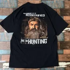 ビンテージ　古着　DUCK DYNASTY メンズ　半袖tシャツ　黒　サイズL