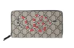 グッチ GUCCI スネークプリント GGスプリーム 長財布 ウォレット 値下げ