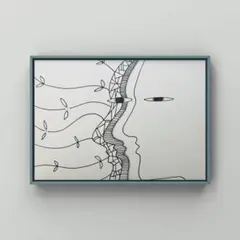 ペン画（原画）「横顔シリーズ“002”