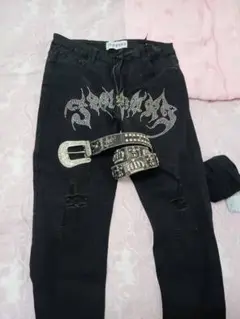ジャンパリデニムXLブリンブリン本革ベルトセット超お買い得
