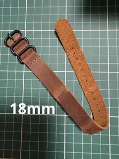 natoベルト　オイルドレザー　ラグ18mm NATO ZULU レザー