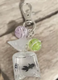 金魚チャーム★ヨーヨーチャーム★キーホルダー★handmade