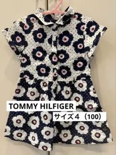 TOMMY HILFIGER 半袖シャツワンピース　４（100）　ポケット有