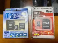 Micro SDカード+アダプター 1GB+2GB