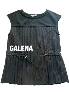 【GALENA】 ブラック ノースリーブ チュニック