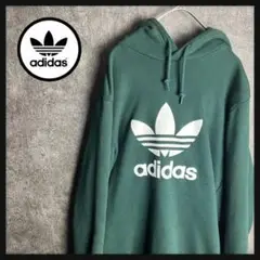 【古着】adidas originals パーカー グリーン トレフォイル L