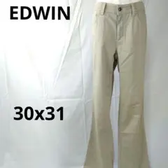 EDWIN エドウィン ベージュ フレアパンツ カジュアル 大きい ゆったり◆㉘