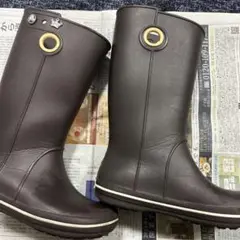 ★クロックス★レインブーツ　ロング　茶　おまけ付き