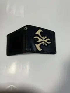 スピアー 黒 レザー 二つ折り財布