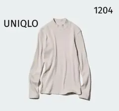 1204 【美品】UNIQLO ユニクロ リブハイネックT