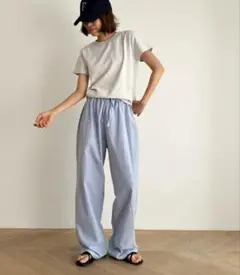 CANALJEAN CALL MY NAME　ストライプイージーパンツ
