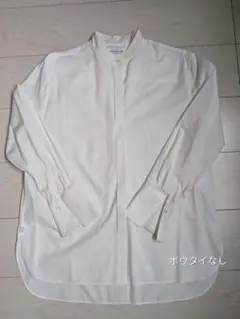 TOMORROWLANDcollection ホワイト　バンドカラー　シャツ