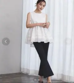 anuans ピンタックスティックパンツ