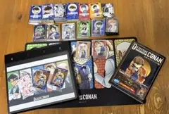 コナンカード　公式デッキ8個、本、ラバーマット その他パックカード　引退品
