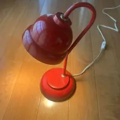 昭和レトロ　赤いデスクランプ