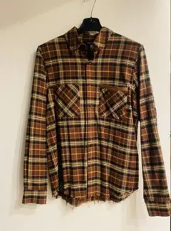 AMIRI ブラウンチェックネルシャツ M AMIRI - 『AMIRI』アミリ (S) チェックネルシャツの通販 by